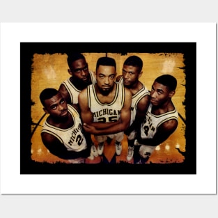 VINTAGE  michigan  BASKETBALL 3 Posters and Art